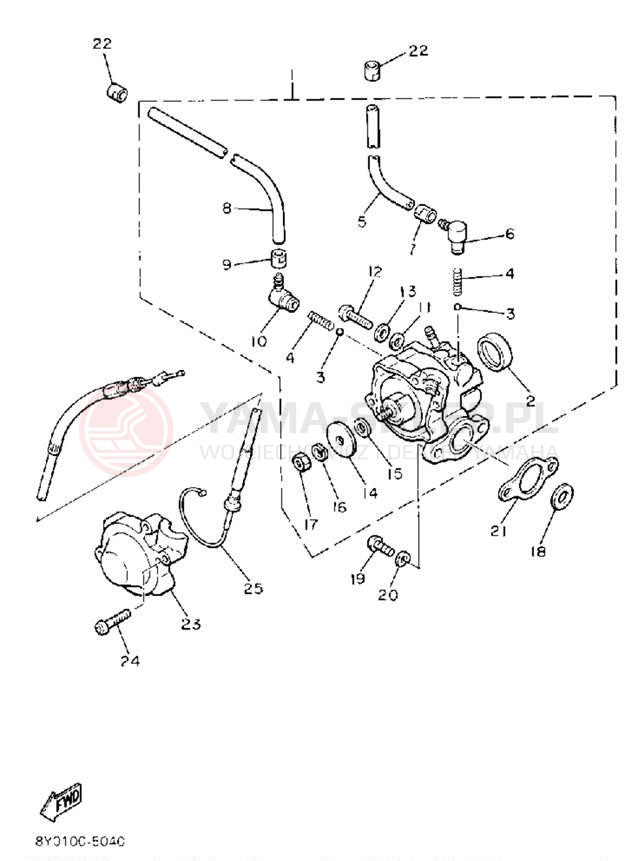 Schemat "Pompa olejowa" do Yamaha SRV SR540L