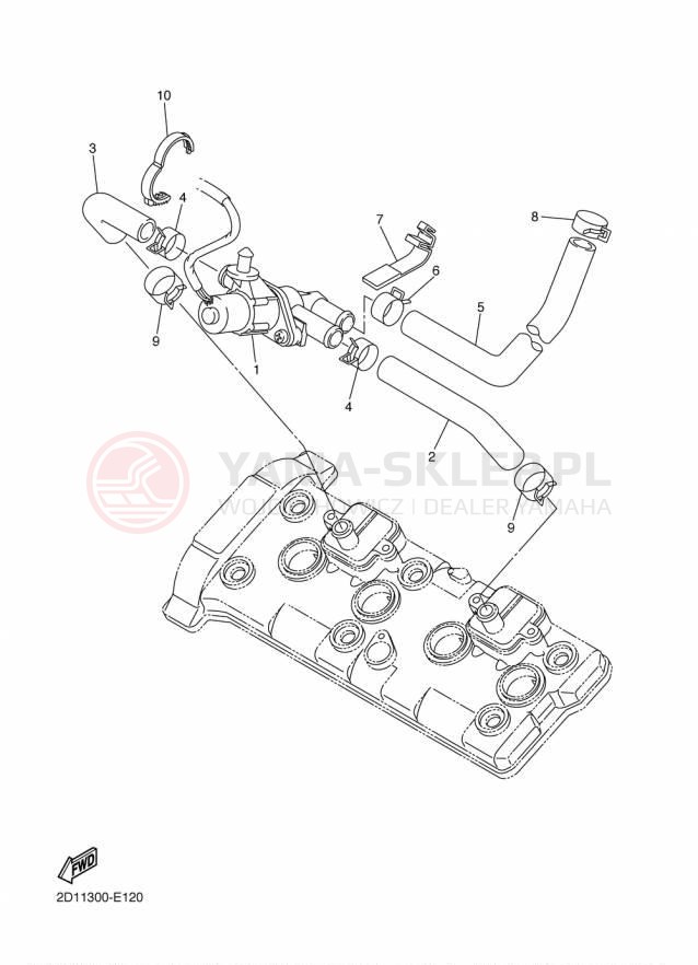 Schemat "System odbioru powietrza" do Yamaha FZS1 FZS10FGY/FZS10FCGY