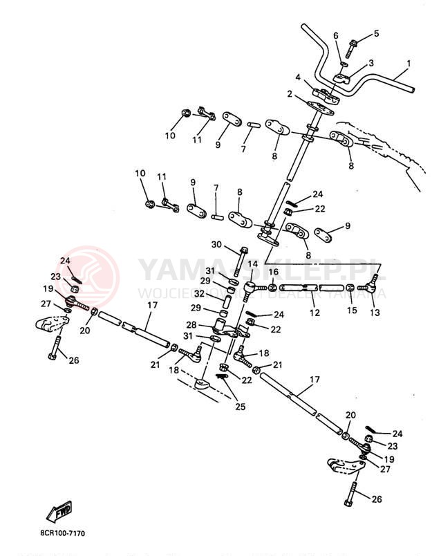Schemat "Półki zawieszenia" do Yamaha VMAX 600 XT VX600XTA/VX500XTA