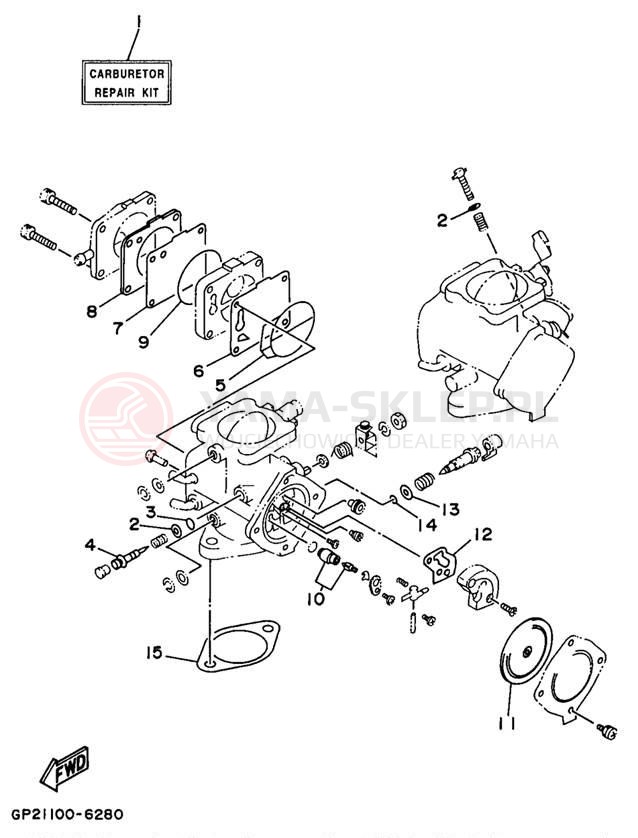 Schemat "Zestaw naprawczy" do Yamaha WAVE BLASTER II WB760U