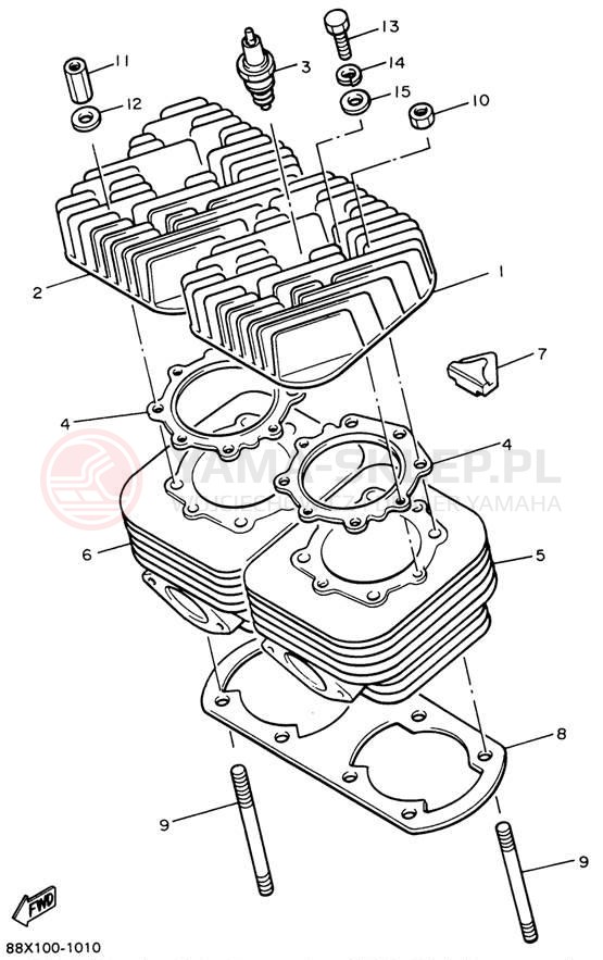 Schemat "cylinder" do Yamaha PHAZER II PZ480W