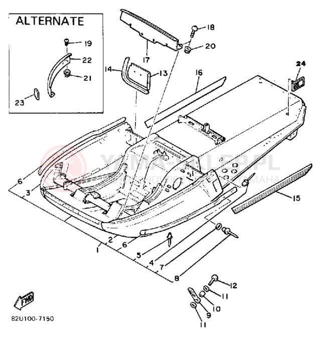 Schemat "rama" do Yamaha ET340TL
