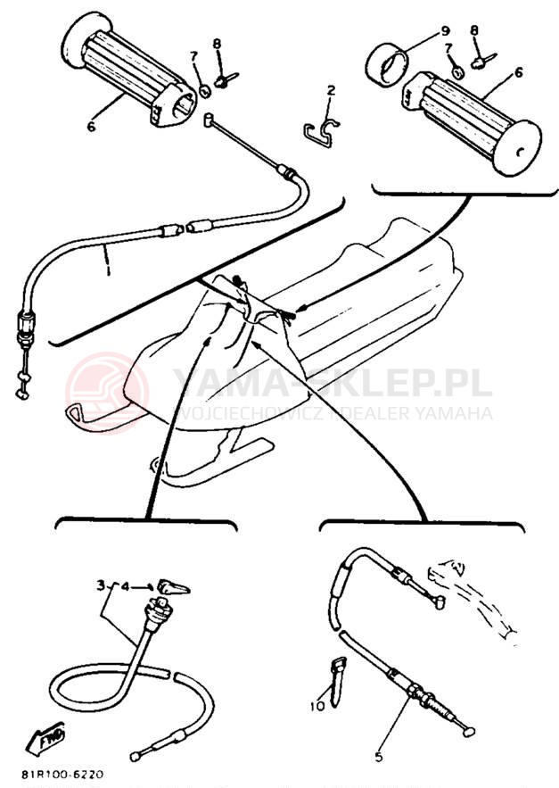 Schemat "Układ chlodzenia" do Yamaha XLV XL540K
