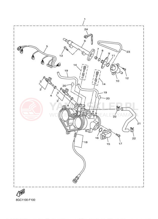 Schemat "Wtrysk paliwa" do Yamaha PHAZER FX PZ50FXW