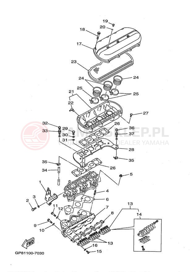 Schemat "Wtrysk paliwa" do Yamaha WAVE RUNNER GP1200 GP1200W