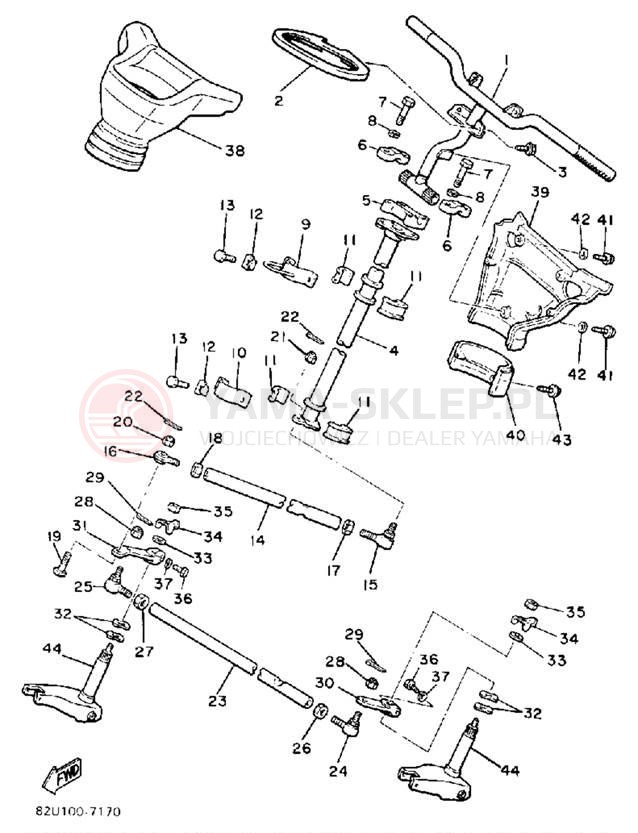 Schemat "Półki zawieszenia" do Yamaha ET340TL