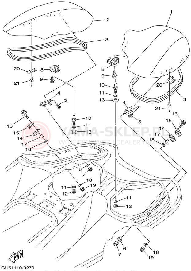 Schemat "STERN HATCH" do Yamaha SV1200/SV1200/SV1200Z