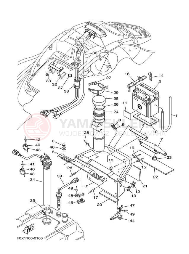 Schemat "układ elektryczny" do Yamaha GP1200 GP1200AY