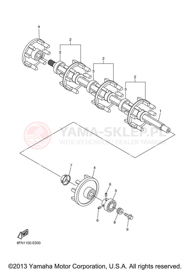 Schemat "Układ napędowy" do Yamaha RS VIKING PROFESSIONAL VK10XR