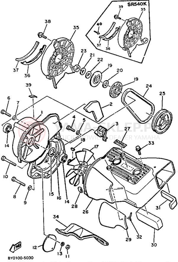 Schemat "Obudowa wentylatora" do Yamaha SRV SR540J