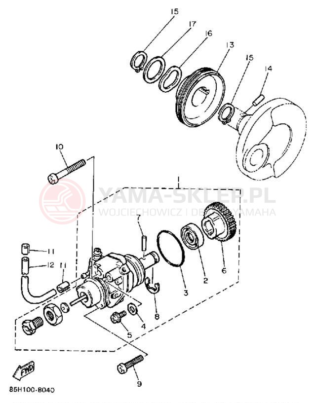 Schemat "Pompa olejowa" do Yamaha SNOSCOOT SV80N