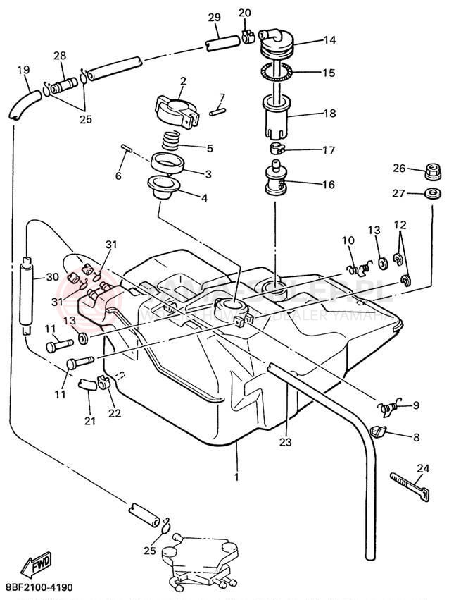 Schemat "zbiornik paliwa" do Yamaha PHAZER MOUNTAIN LITE PZ480STC