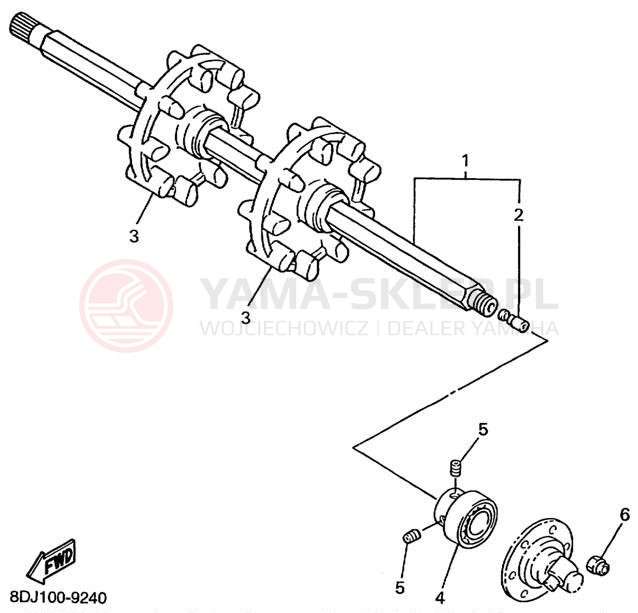 Schemat "Układ napędowy" do Yamaha PHAZER 500 PZ500C