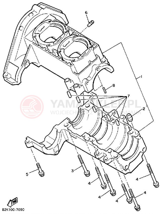 Schemat "Obudowa silnika" do Yamaha PHAZER PZ480N