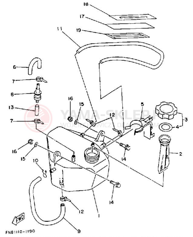Schemat "Miska olejowa" do Yamaha WAVE RUNNER VXR WRB650R
