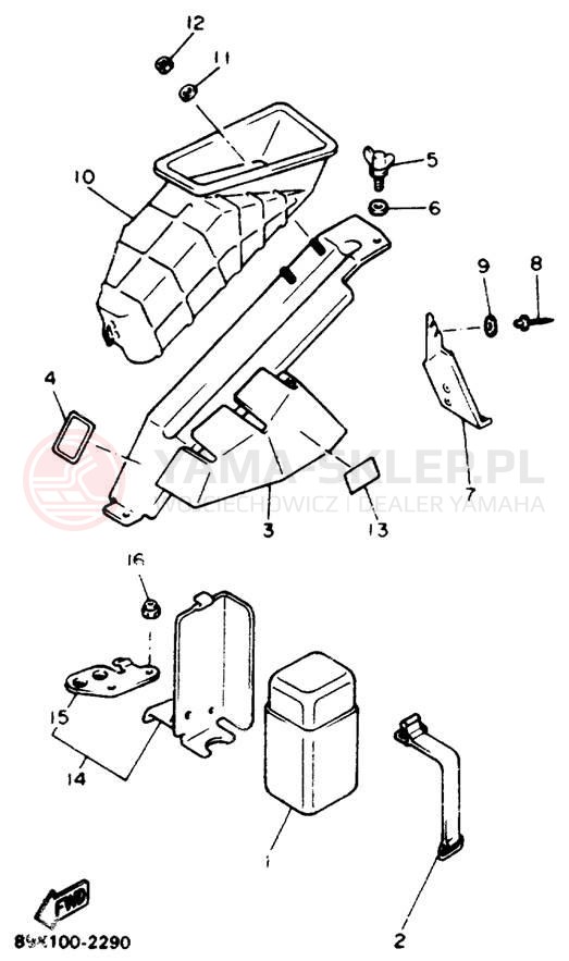 Schemat "GUARD - LUGGAGE BOX" do Yamaha ENTICER II LT ET410TRT