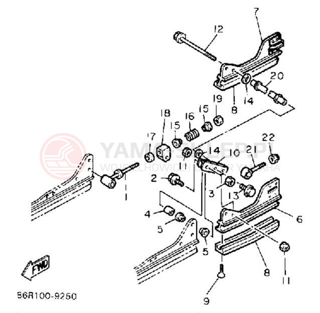 Schemat "TRACK SUSPENSION" do Yamaha VK540 VK540EP