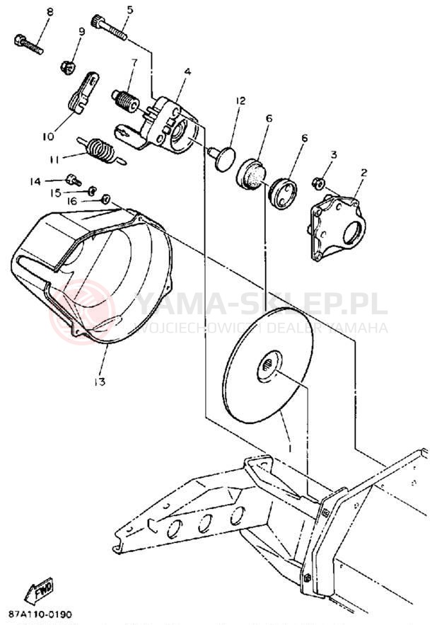 Schemat "hamulec" do Yamaha SNOSPORT (ELEC START) SV125EP
