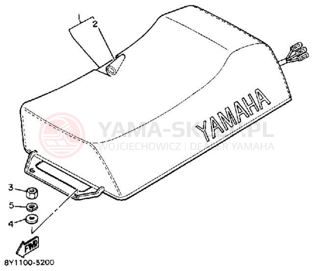 Schemat "siedzenie" do Yamaha BRAVO T (LONG TRACK) BR250TN