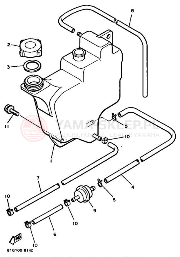 Schemat "Miska olejowa" do Yamaha XL-V XL540P