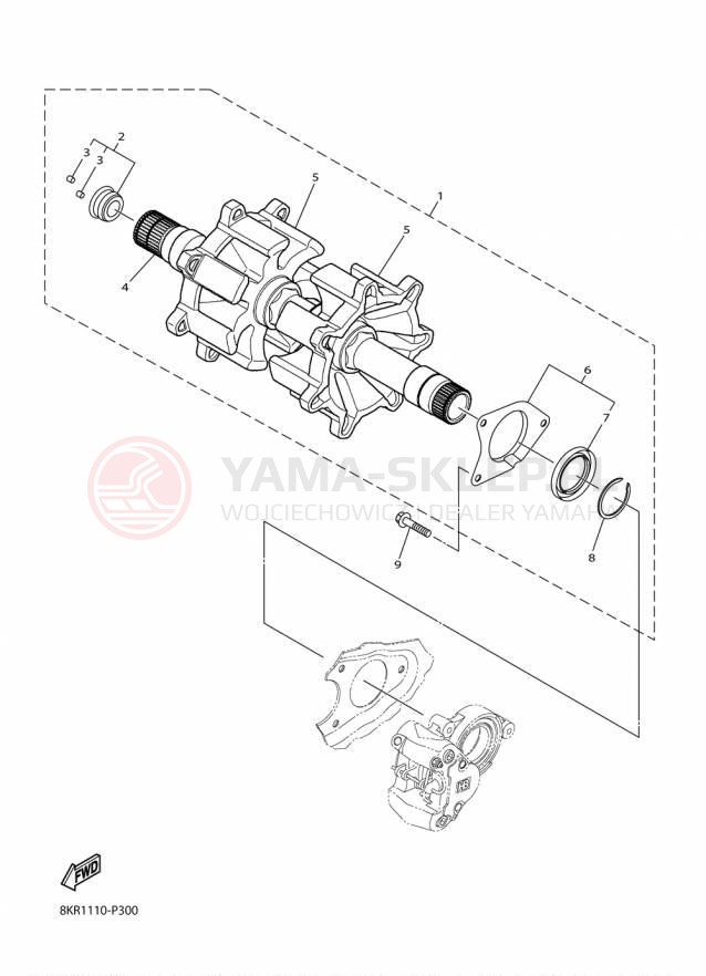 Schemat "Układ napędowy" do Yamaha SRVIPER MTX 162 LE SR10M62LFO