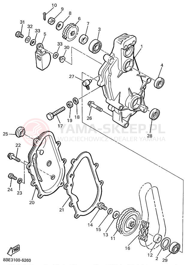 Schemat "Układ napędowy" do Yamaha OVATION LE CS340EC