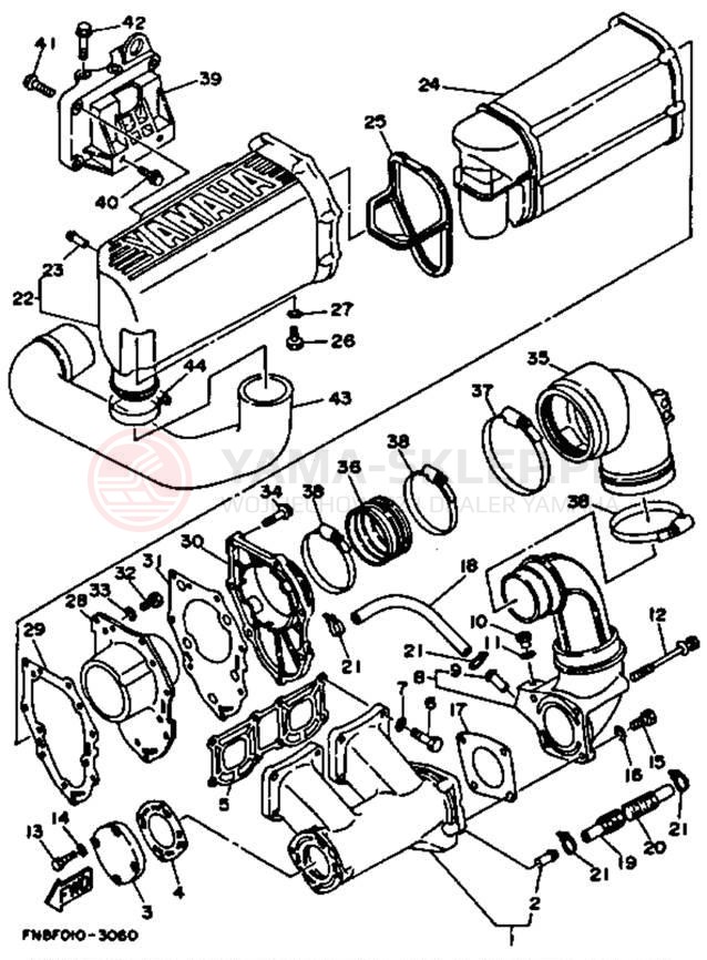 Schemat "wydech" do Yamaha WRB650R_61