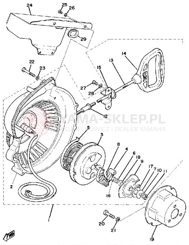 Schemat "rozrusznik" do Yamaha ET250B