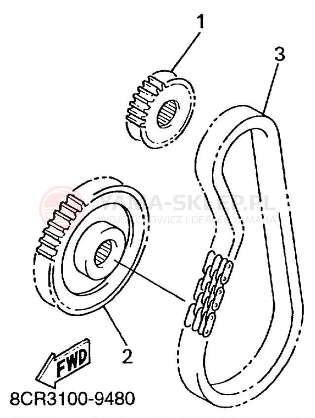 Schemat "DRIVE SETTING" do Yamaha PHAZER 500 PZ500C
