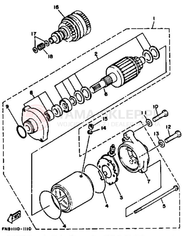 Schemat "rozrusznik" do Yamaha WRB650R_61