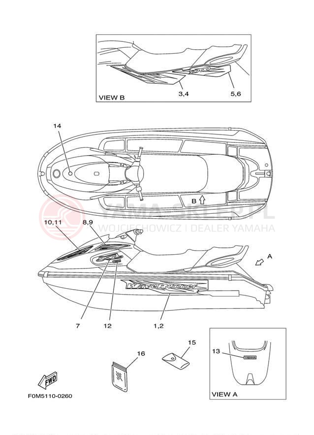Schemat "naklejki" do Yamaha XL700 XL700Z