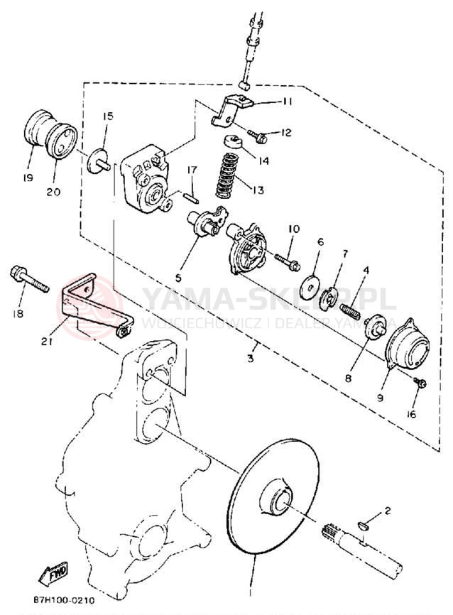 Schemat "hamulec" do Yamaha PHAZER II ST PZ480STR