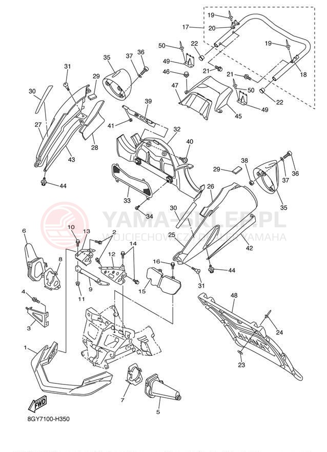 Schemat "zderzak" do Yamaha APEX MTX RX10MTYL/RX10MTYB