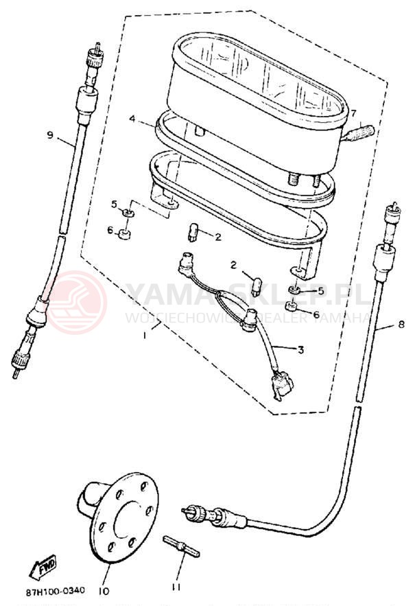 Schemat "licznik" do Yamaha PHAZER II PZ480P