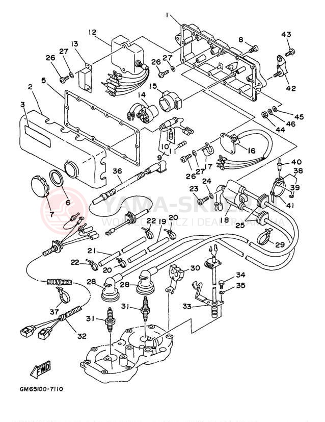 Schemat "układ elektryczny" do Yamaha SUPER JET SJ700AV