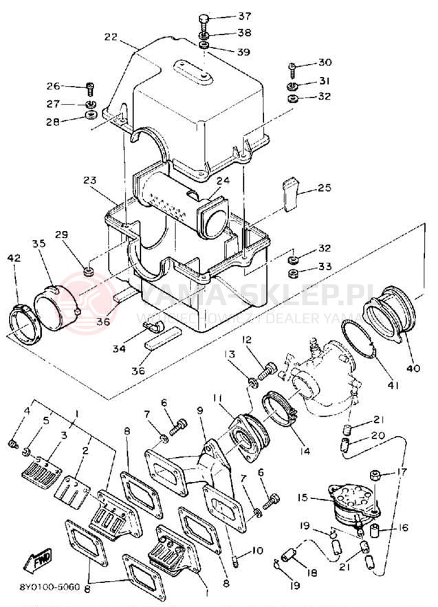 Schemat "Filtr powietrza" do Yamaha SRV SR540J