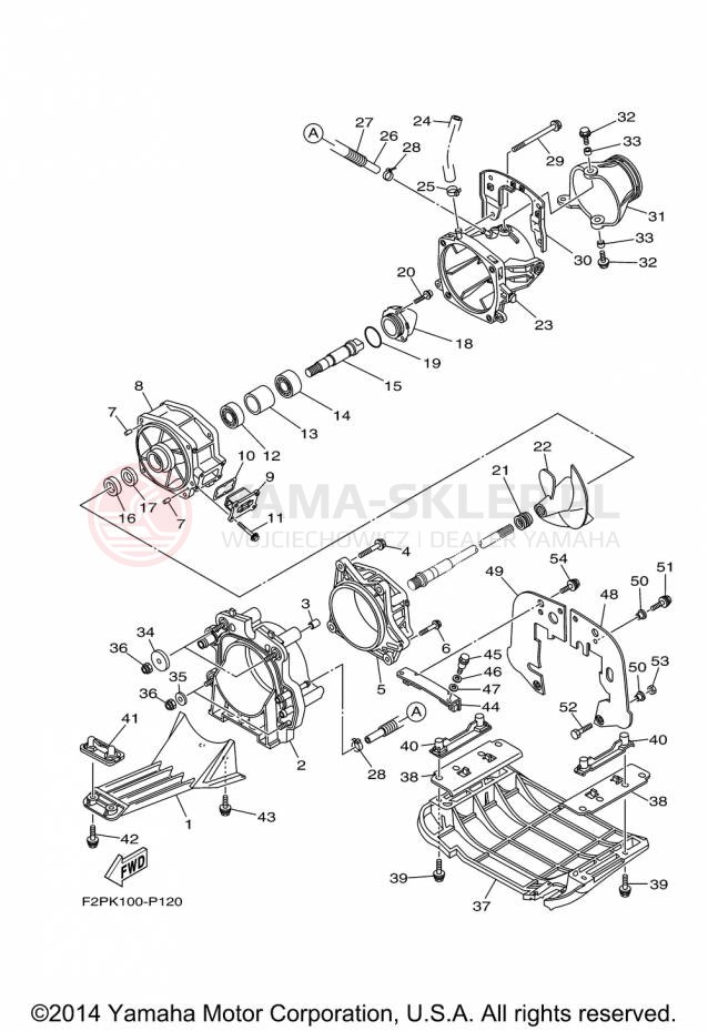 Schemat "JET UNIT" do Yamaha WAVERUNNER V1 SPORT VX1100DP