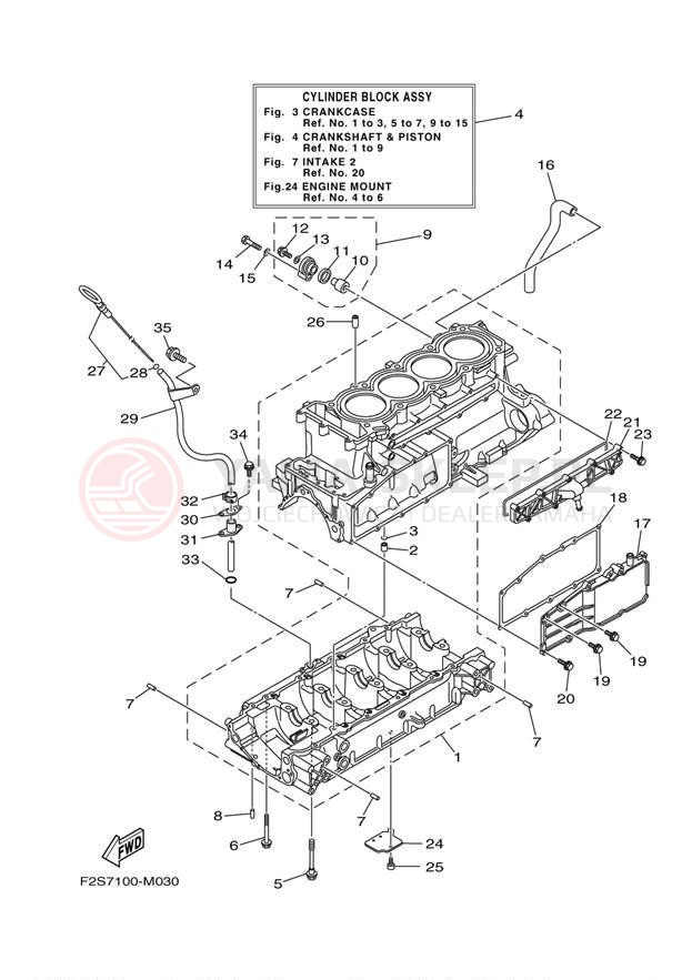 Schemat "Obudowa silnika" do Yamaha FX CRUISER SHO FA1800AN