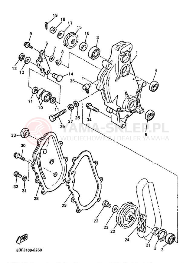 Schemat "Układ napędowy" do Yamaha PHAZER MOUNTAIN LITE PZ480STB