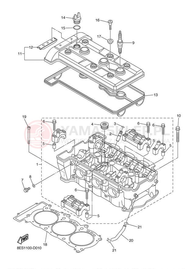Schemat "głowica" do Yamaha VECTOR ER RS90RL/RS90NRL