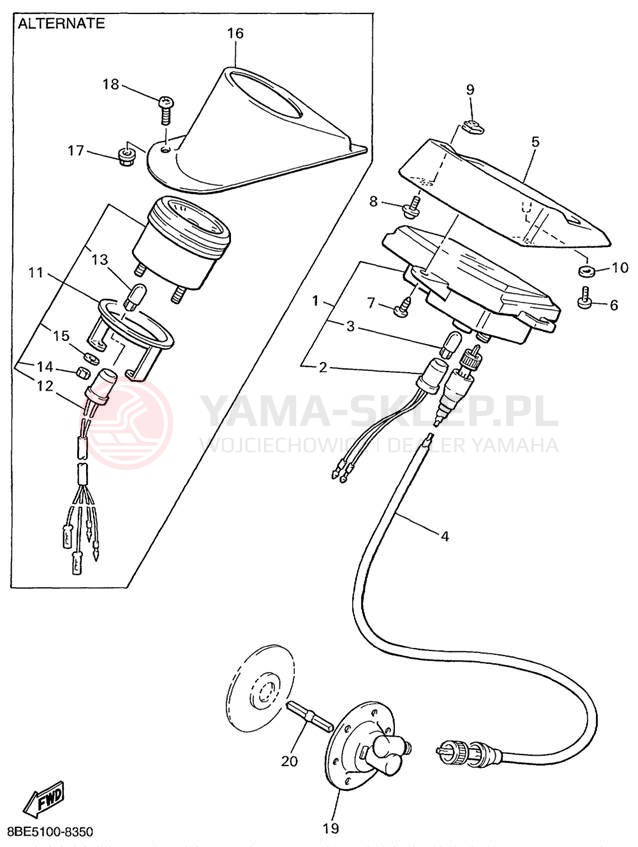 Schemat "licznik" do Yamaha OVATION LE CS340EC