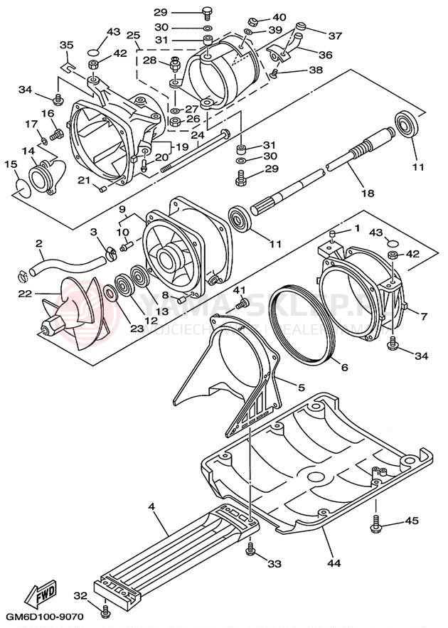 Schemat "JET UNIT" do Yamaha SUPER JET SJ700AX