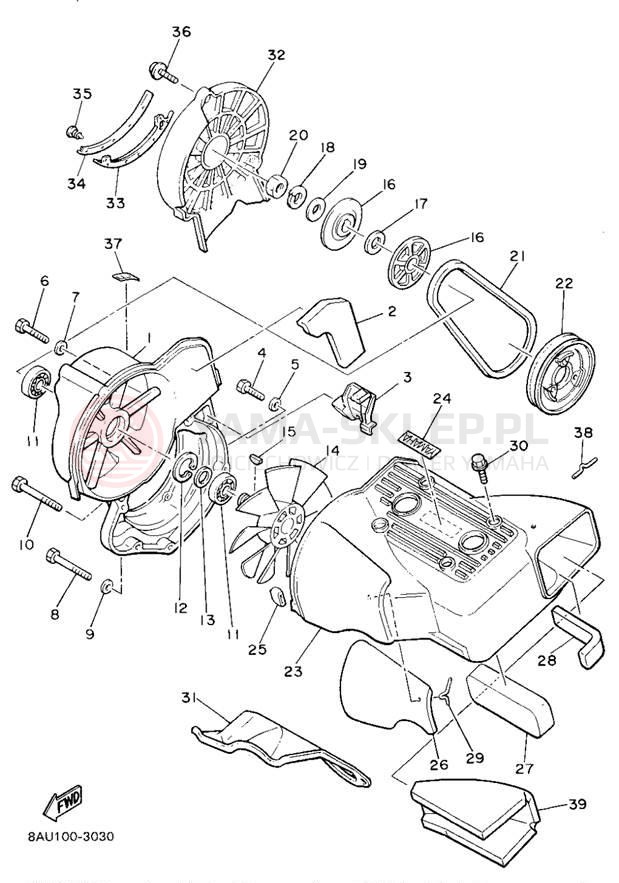 Schemat "Obudowa wentylatora" do Yamaha VK540 II VK540EV