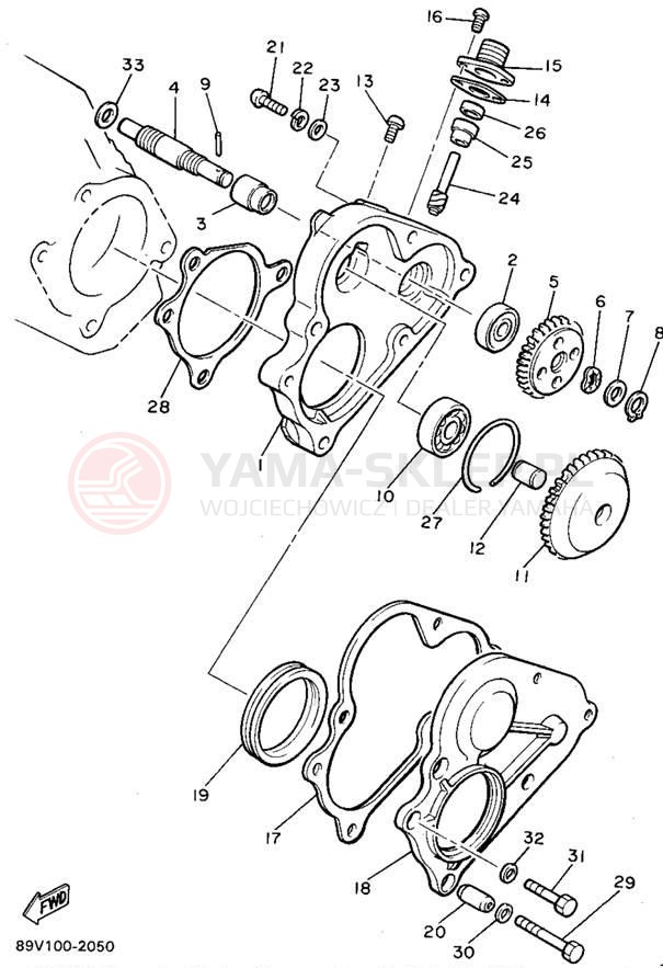 Schemat "przeniesienie napędu" do Yamaha VENTURE XL VT480U