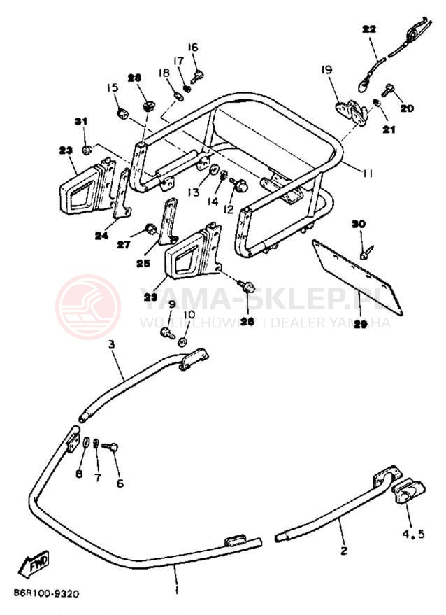 Schemat "zderzak" do Yamaha VK540 VK540EN