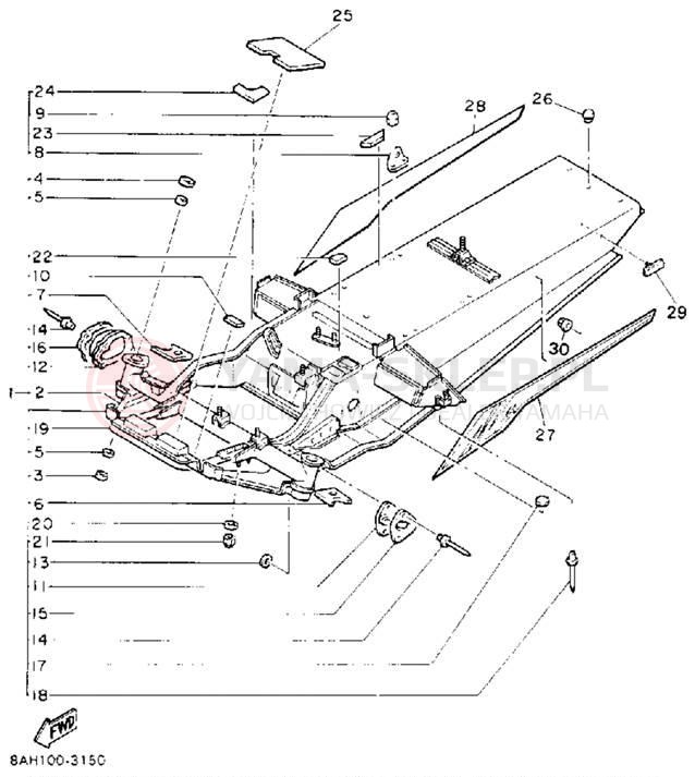 Schemat "rama" do Yamaha OVATION LE CS340ET