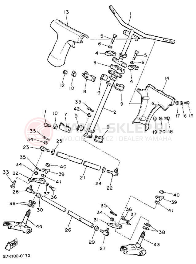 Schemat "Półki zawieszenia" do Yamaha VK540 VK540ER