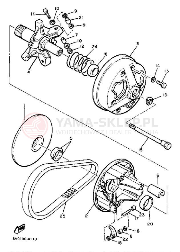 Schemat "PRIMARY SHEAVE" do Yamaha SS440 SS440H