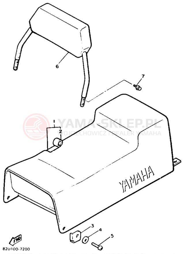 Schemat "siedzenie" do Yamaha XLV XL540M