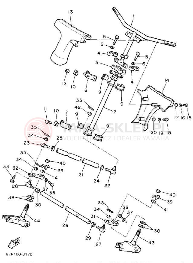 Schemat "Półki zawieszenia" do Yamaha VK540 VK540EP